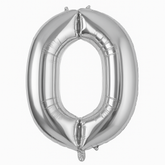 Silver Foil Letter 'O' Balloon - Air-Filled Metallic Decoration